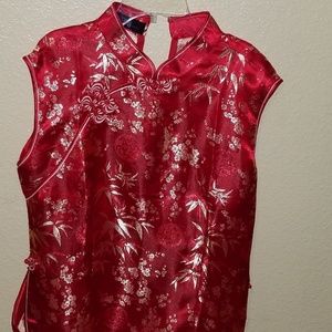 New Red Chinese Blouse